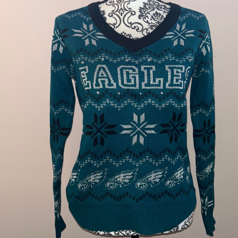 Bluetooth connect light up Eagles Christmas sweater
